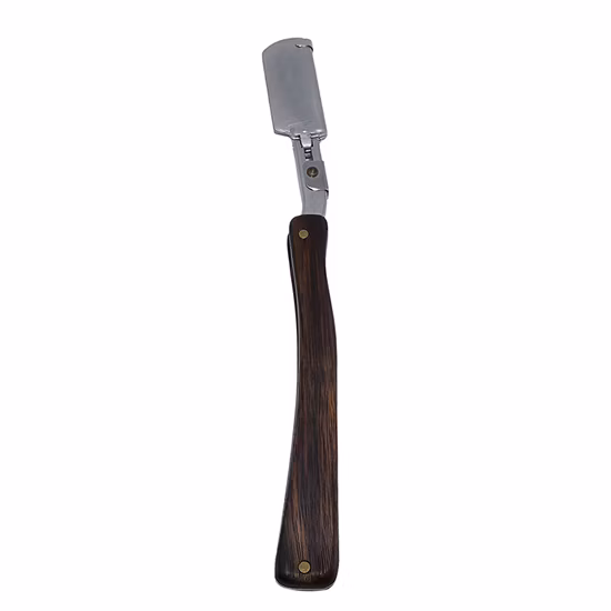 Cuchillas de repuesto plegables de acero inoxidable, navaja de afeitar recta para peluquero, maquinilla de afeitar de un solo filo